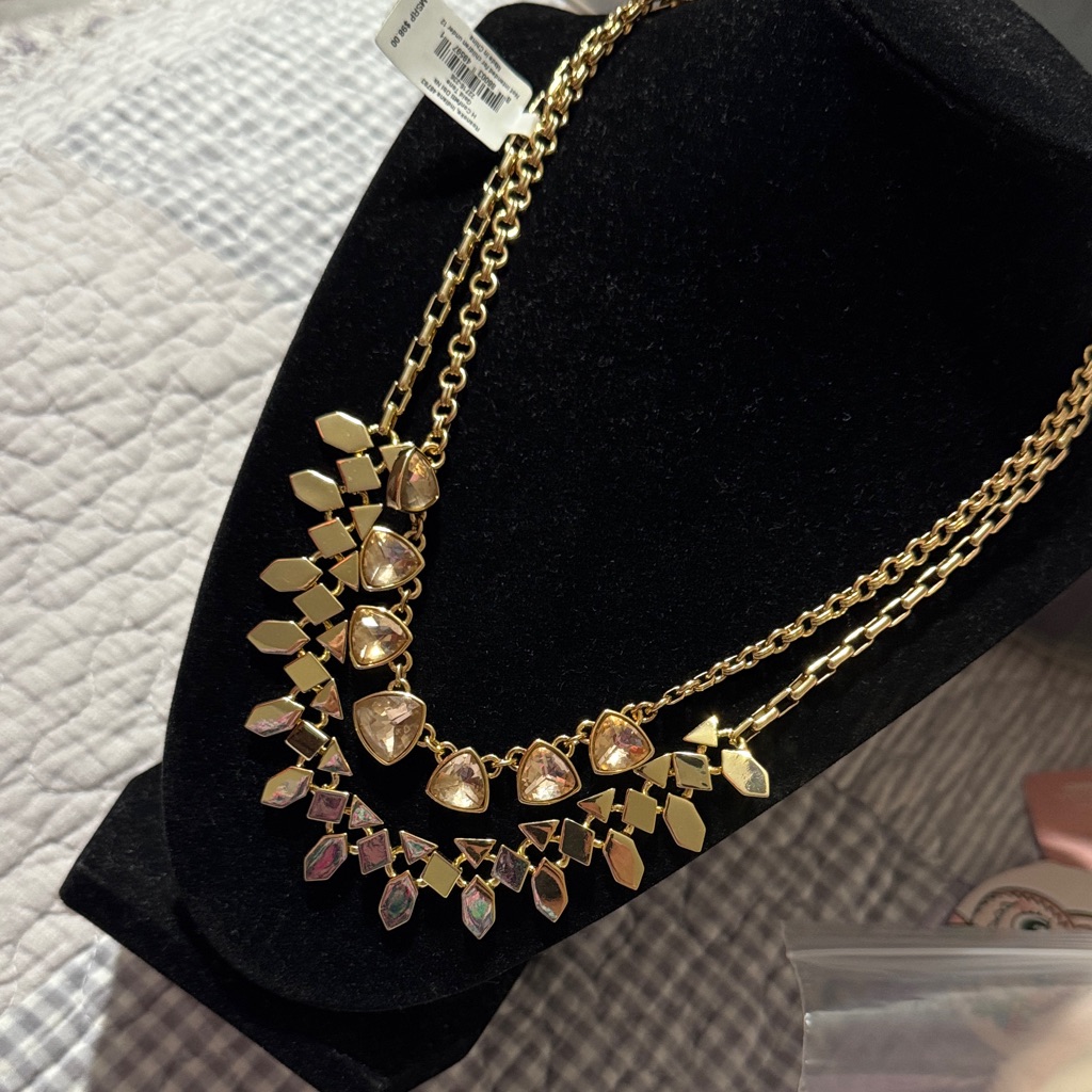 Vera Bradley Necklace Gold Gold Tone Hardware Nwts 35$